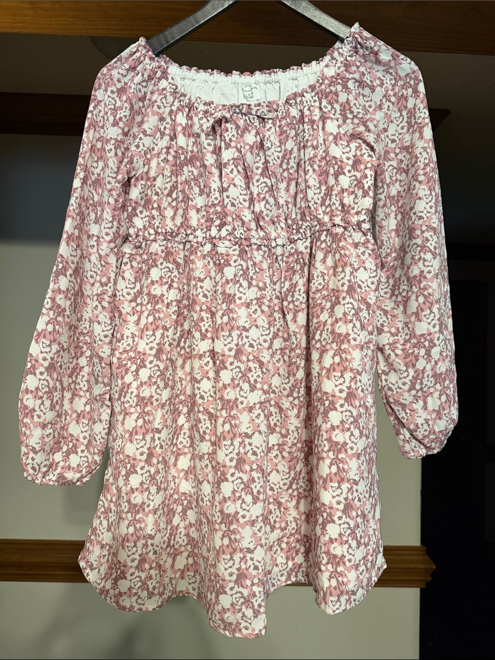 abercrombie kids Pink Floral Peasant Blouse